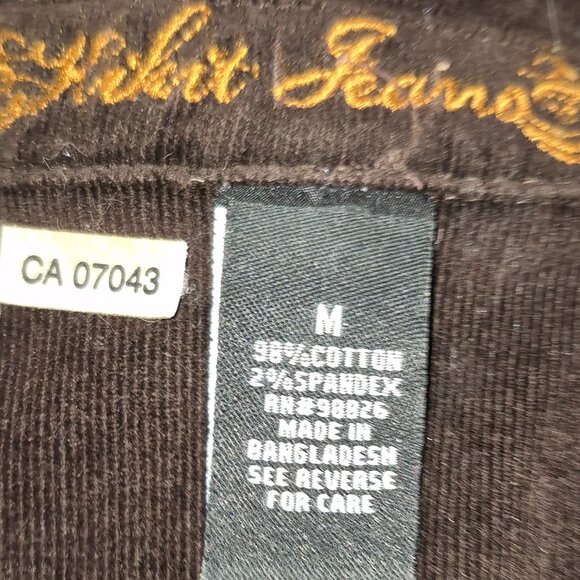 Gilbert Jeans Brown Embroidered Corduroy Blazer (8) - Picture 5 of 5